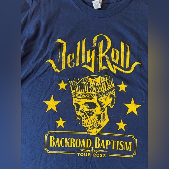 2023 JELLY ROLL "Backroad Baptism" Concert Tour (3XL) T-Shirt - Picture 2 of 4
